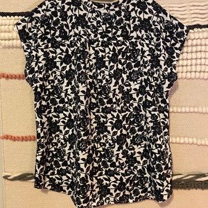 Ann Taylor black/white blouse - medium